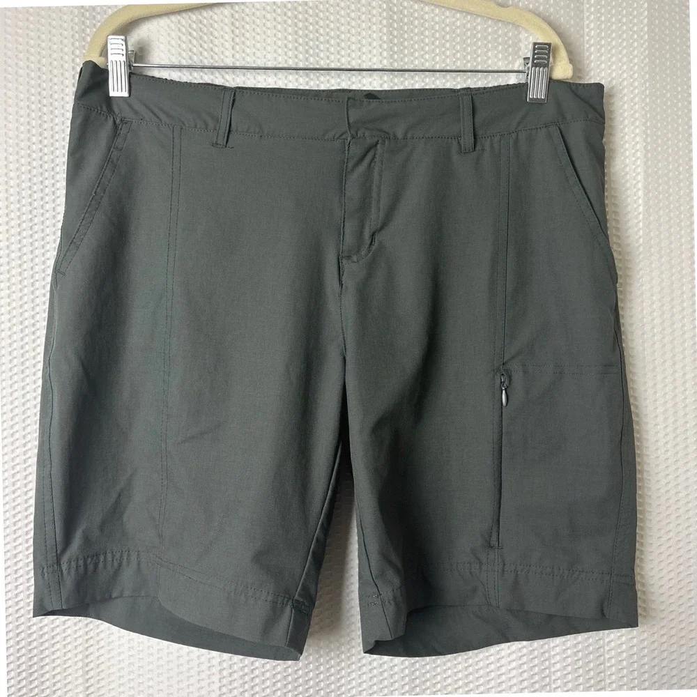 32 Degrees Cargo Shorts Men L 36 Green Nylon Stretch Hiking Outdoor Athletic